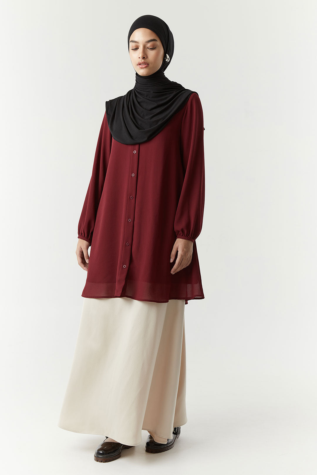 Maroon Samika Tunik