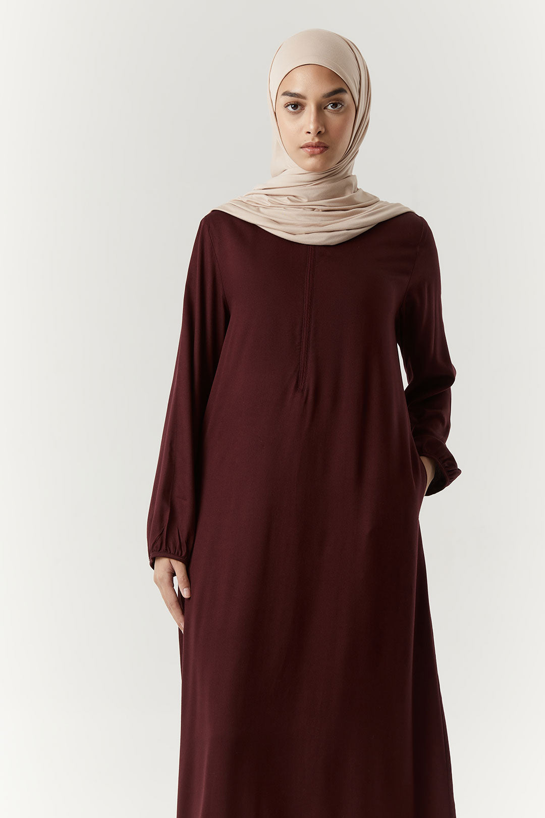 Burgundy Sada Rayon