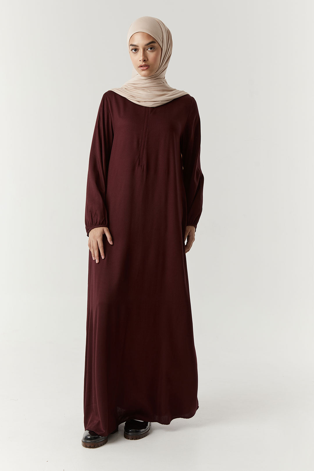 Burgundy Sada Rayon