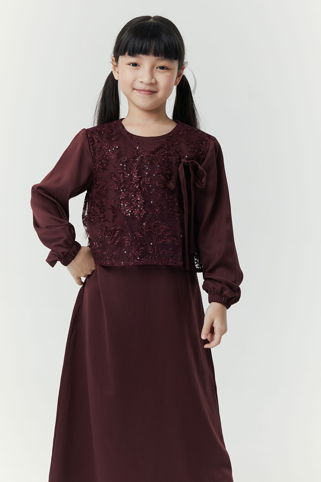 Deep Maroon Zivara Kids