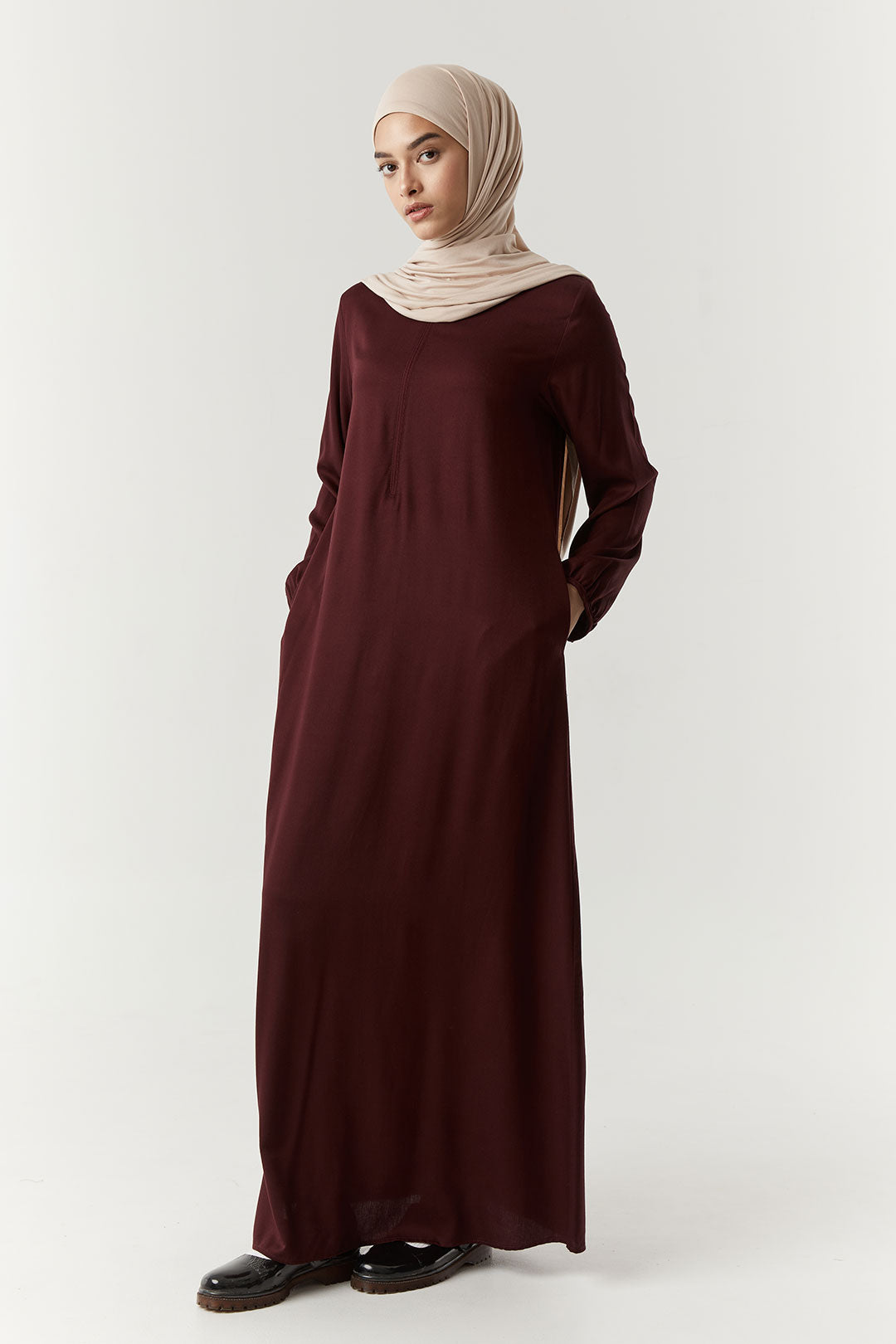 Burgundy Sada Rayon