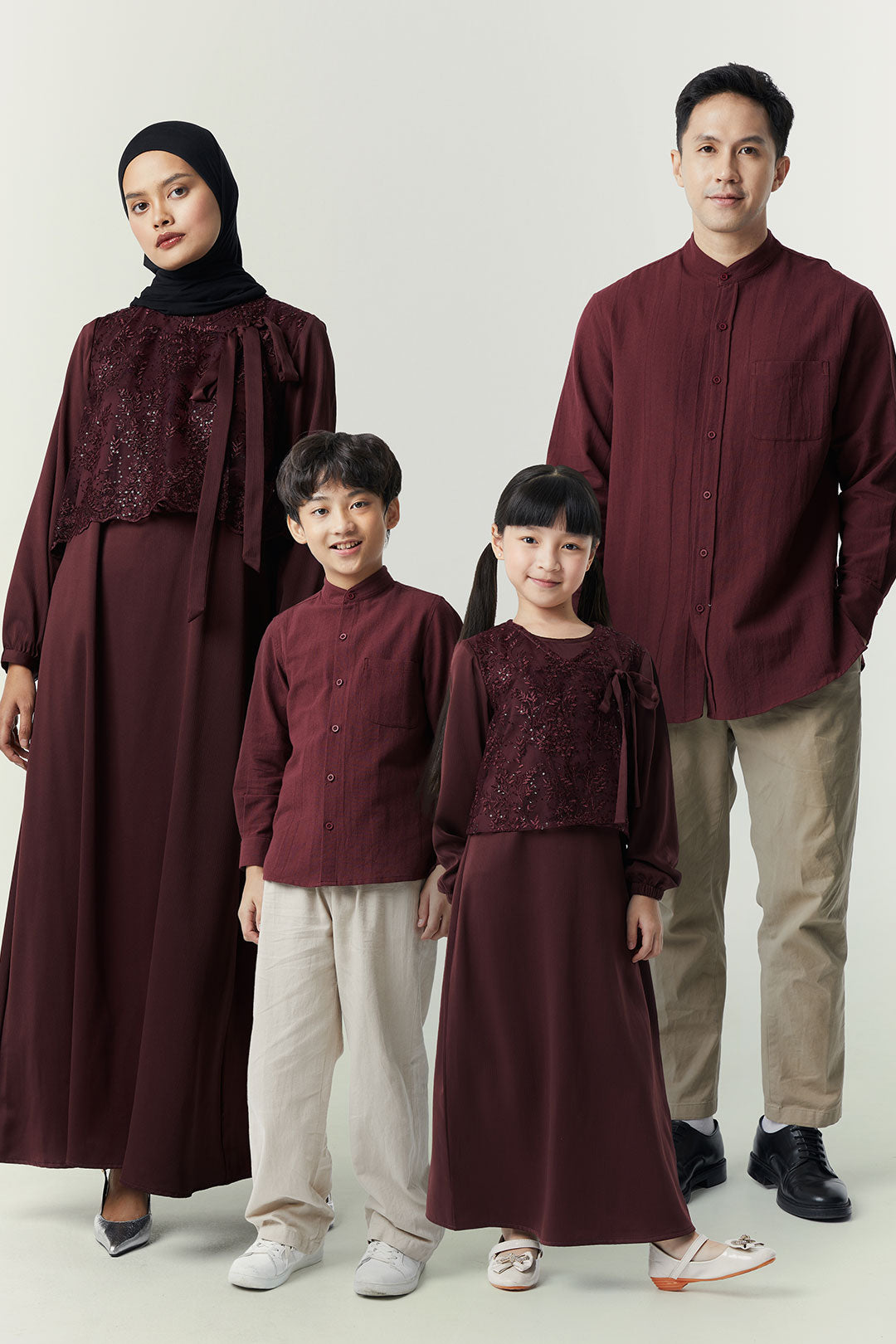 Deep Maroon Zivara Kids