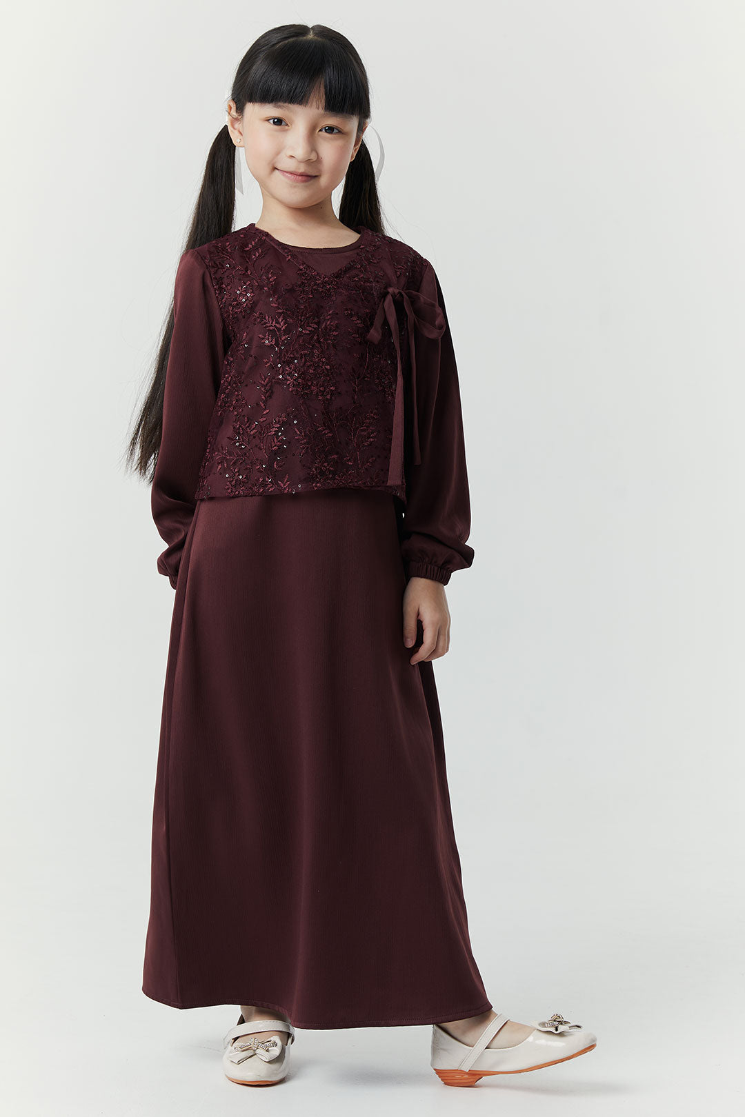 Deep Maroon Zivara Kids