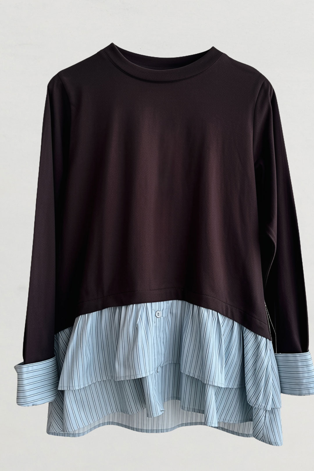 Espresso light blue pinstripe Amani