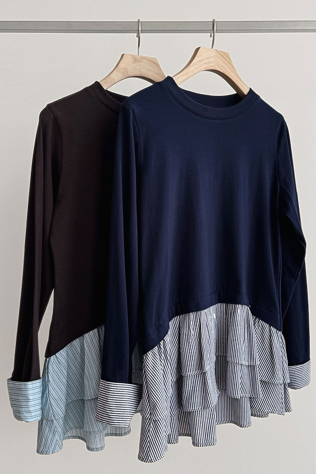 Espresso light blue pinstripe Amani
